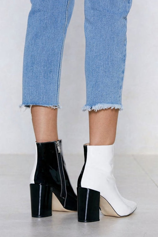 Two Tone Pointed Toe Heeled Boots | Nasty Gal (US)