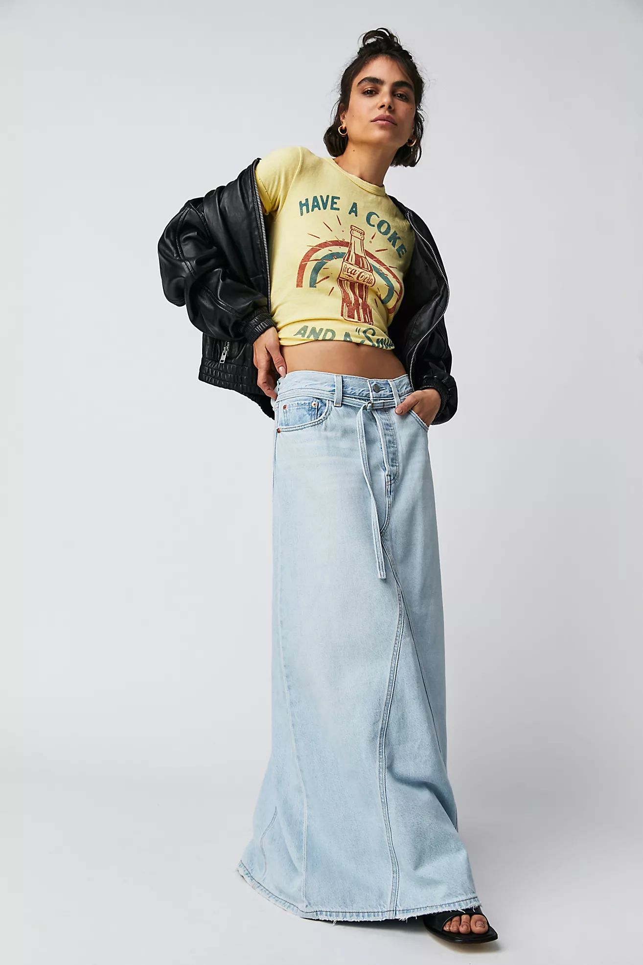 Levi's Iconic Belted Long Skirt | Free People (Global - UK&FR Excluded)