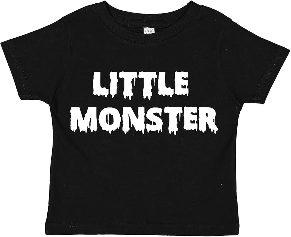 Tees & Tails Little Monster Halloween Baby Infant Toddler Tee Shirt (Assorted Colors) | Amazon (US)