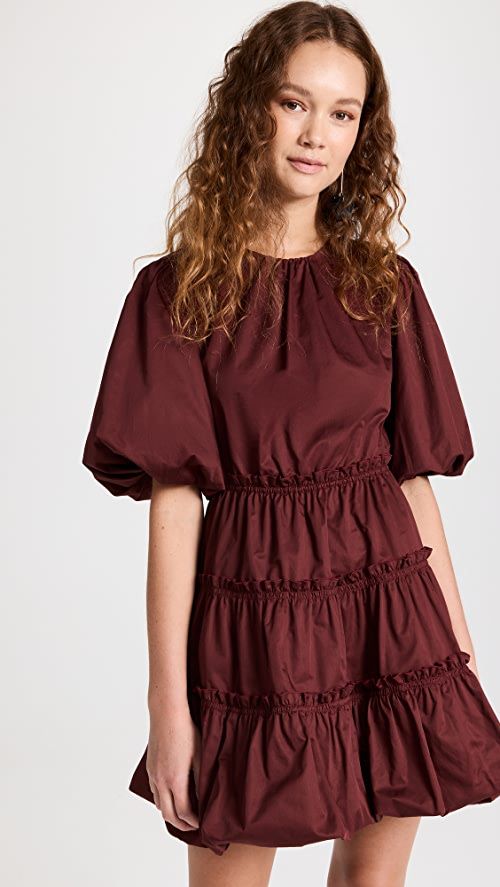 Short Dress With Balloon Sleeves | Shopbop