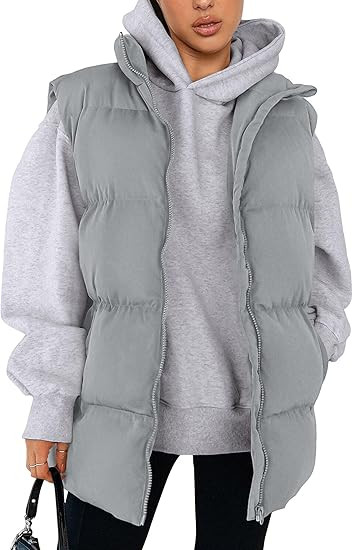 PRETTYGARDEN Women's Puffer Jacket Vests Casual Sleeveless Stand Collar Zip Up Coats Warm Winter ... | Amazon (US)