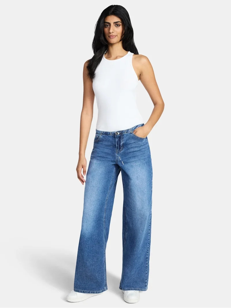 Madden NYC Women's Slouchy Jeans, Sizes XXS-XXL | Walmart (US)