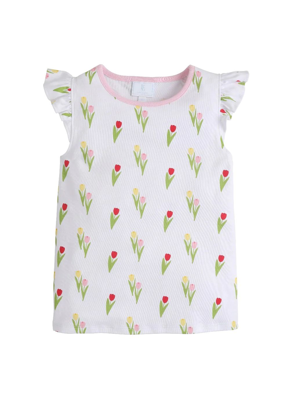 Angel Sleeve Tank - Tulips | Little English