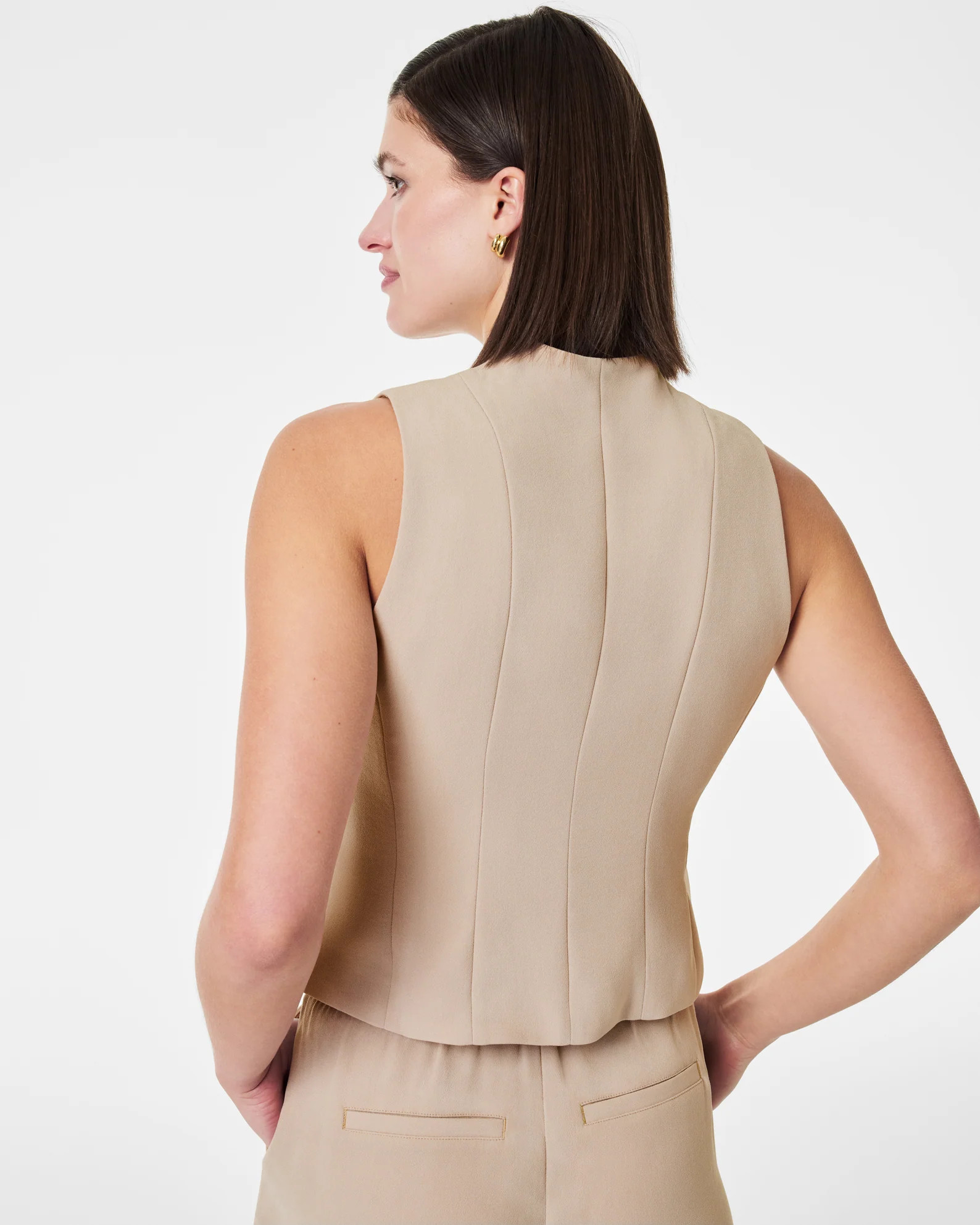 Carefree Crepe Vest Top | Spanx