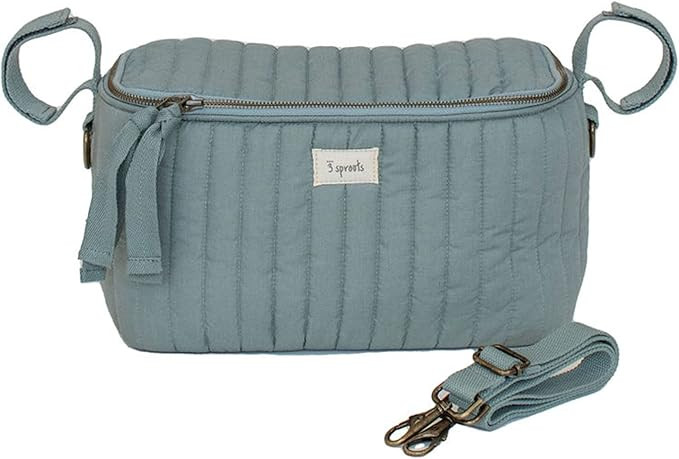 3 Sprouts Universal Quilted Stroller Caddy Organizer with 2 Cup Holders and Adjustable Shoulder S... | Amazon (US)