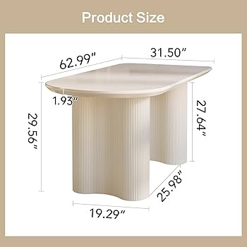 62.9" Single Kitchen & Dining Table for Dinner Room,Long Console Table for 4-8 People,Center Tabl... | Amazon (US)