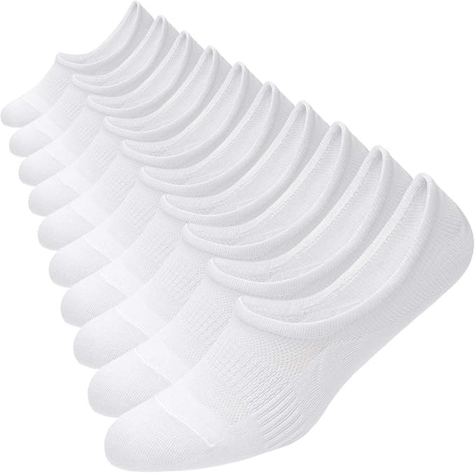 WANDER No Show Socks 10 Pairs Cotton Non Slip Low Cut Invisible Loafer Socks Men&Women Boat Liner... | Amazon (US)