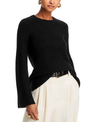 C by Bloomingdale's Cashmere Ribbed Crewneck Sweater - Exclusive  | Bloomingdale's Women | Bloomingdale's (US)