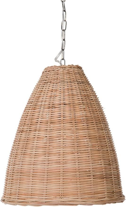 KOUBOO 1050102 Panay Wicker Bell Hanging Ceiling Lamp, One Size, Wheat | Amazon (US)