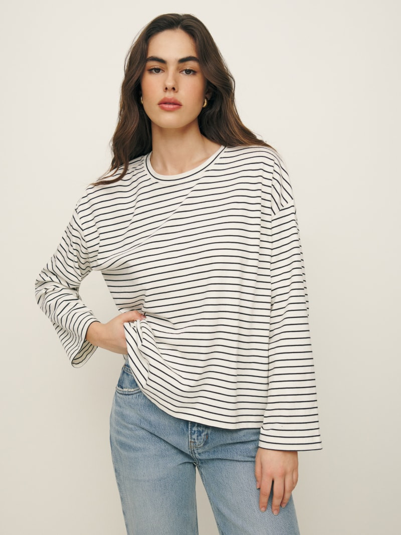 Oversized Long Sleeve Tee | Reformation (Global)