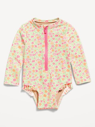Long-Sleeve Rashguard Swim One-Piece for Baby | Old Navy (US)