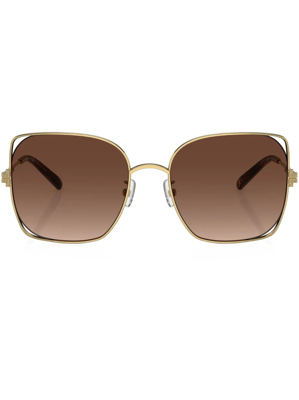 Tory Burch tortoiseshell-effect cat-eye frame sunglasses - Gold | Farfetch Global