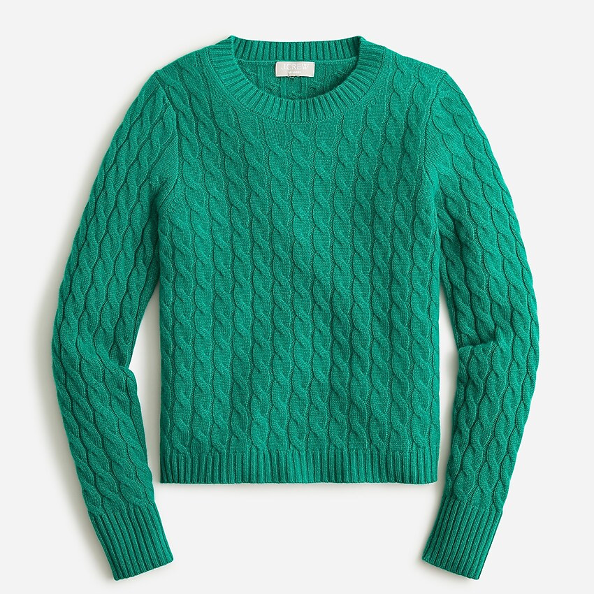 Cashmere cable-knit crewneck sweater | J. Crew US