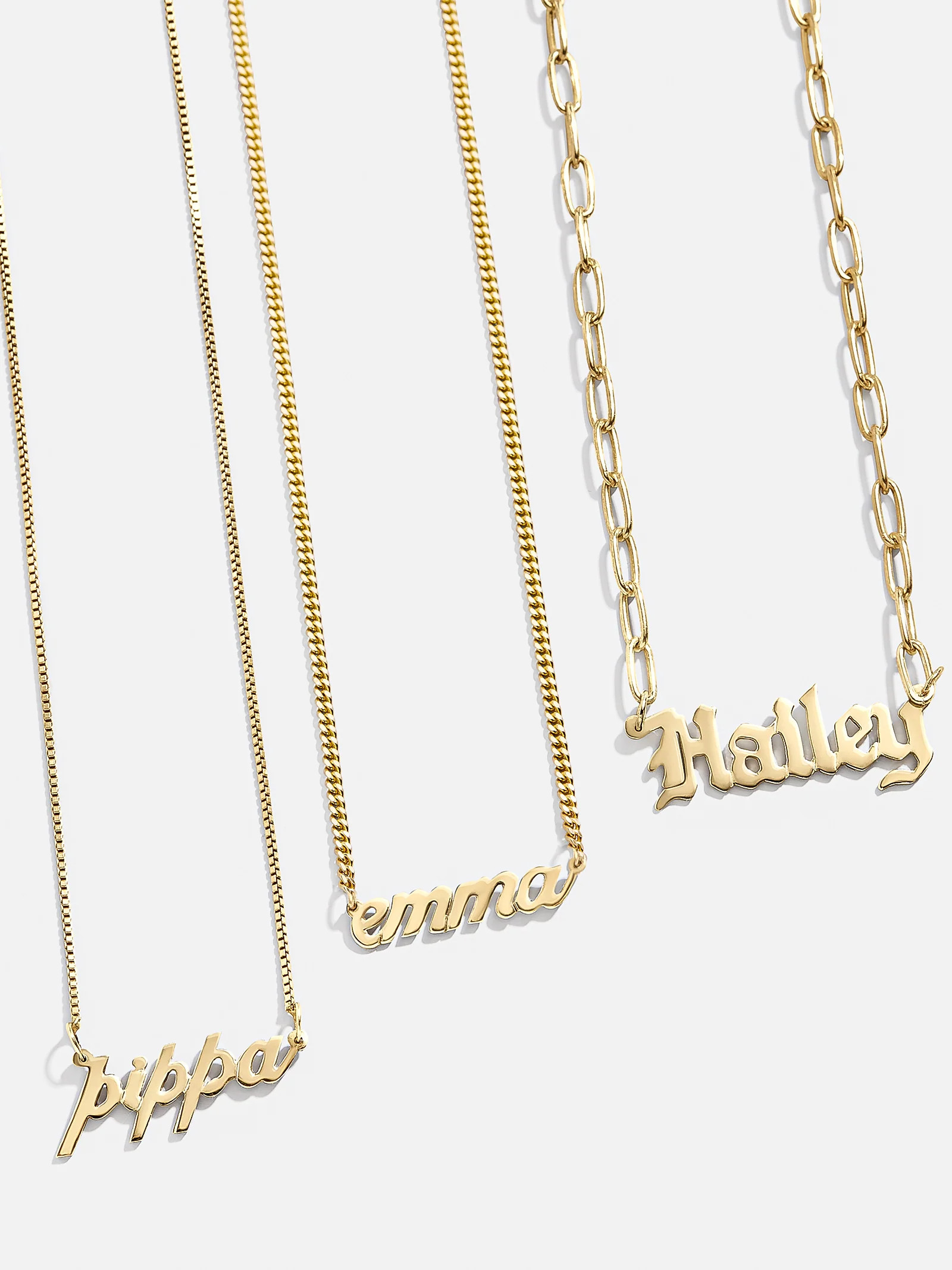 14K Gold Custom Nameplate Necklace - Gold | BaubleBar (US)
