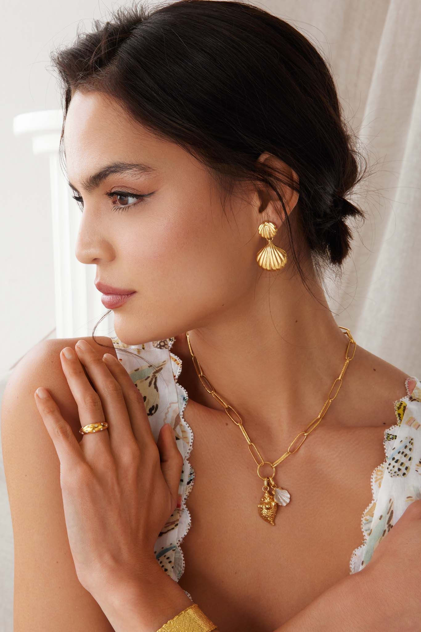 Ariel Gold Earrings | Soru Jewellery