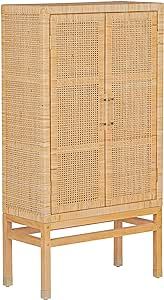 Tov Furniture Amara Natural Woven Rattan Wall Cabinet | Amazon (US)