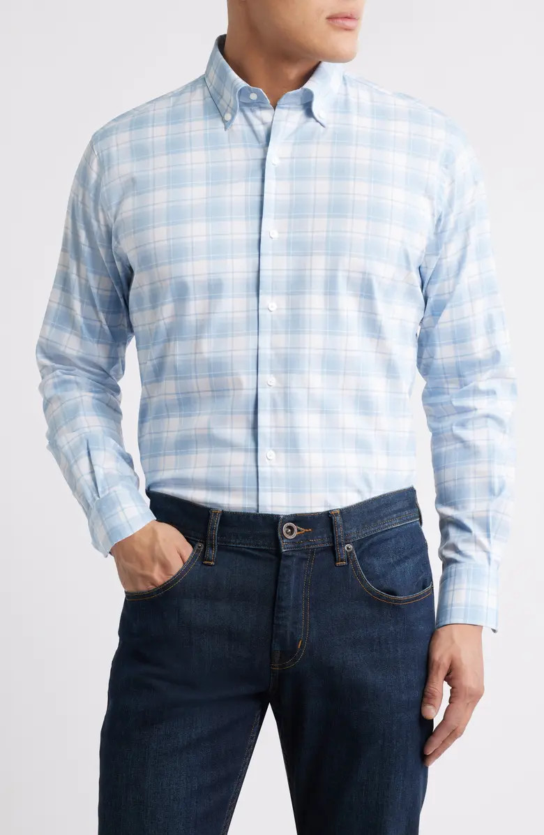 Peter Millar Plaid Stretch Button-Down Sport Shirt | Nordstrom | Nordstrom
