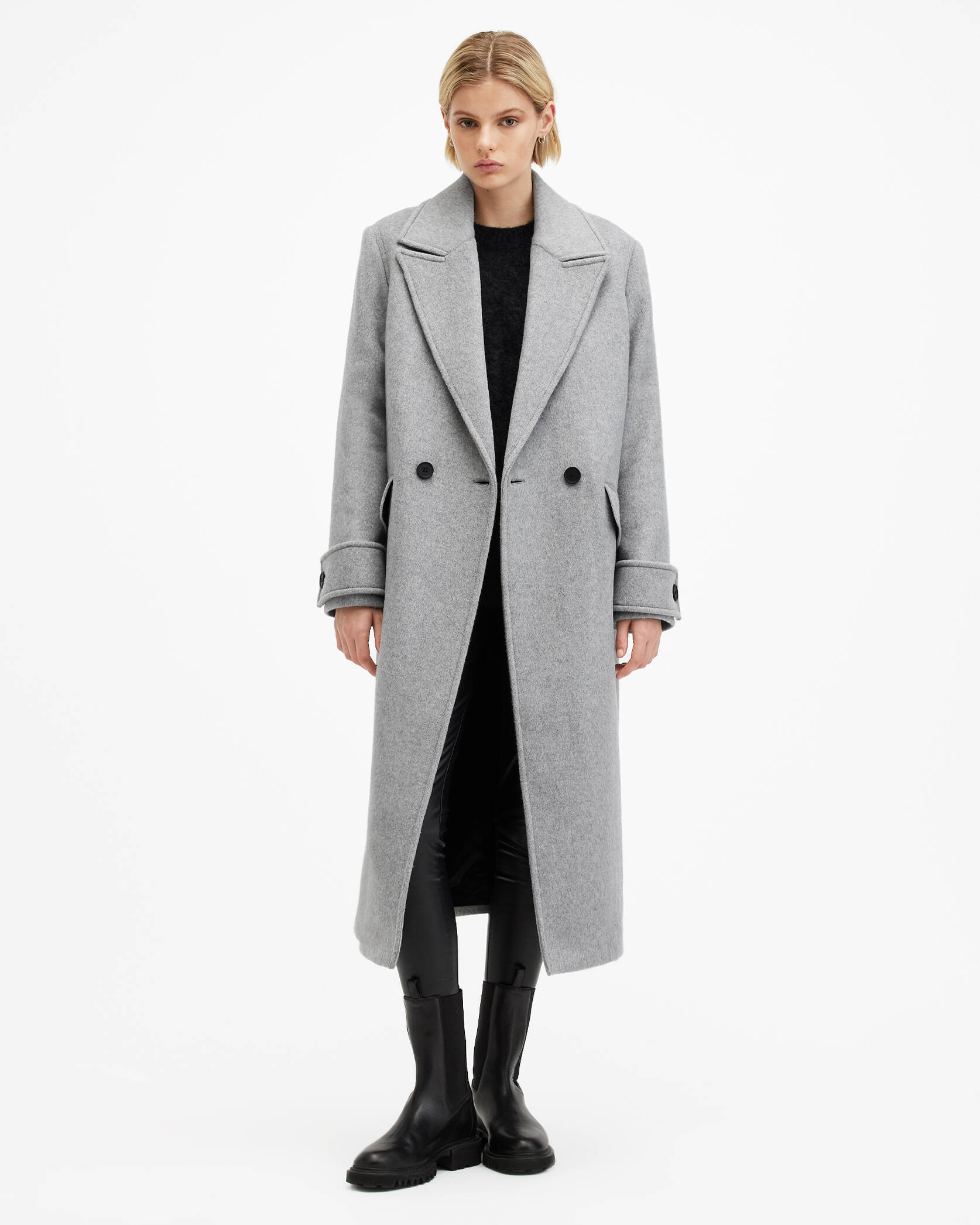 Mabel Double Breasted Oversized Coat | AllSaints UK