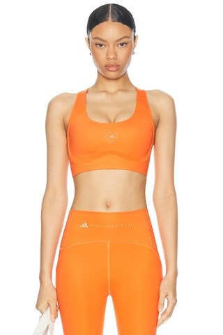 adidas by Stella McCartney Truepurpose Power Impact Training Medium Support Sports Bra in Orange | FWRD 