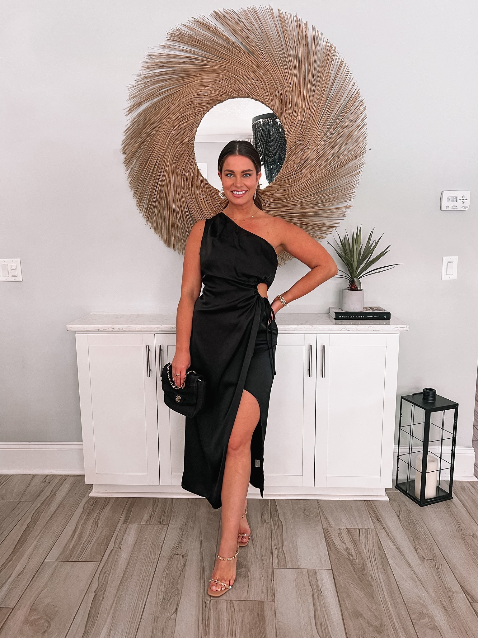 Love the cutout and one shoulder look of this black wedding guest dress

#LTKunder50 #LTKstyletip #LTKwedding