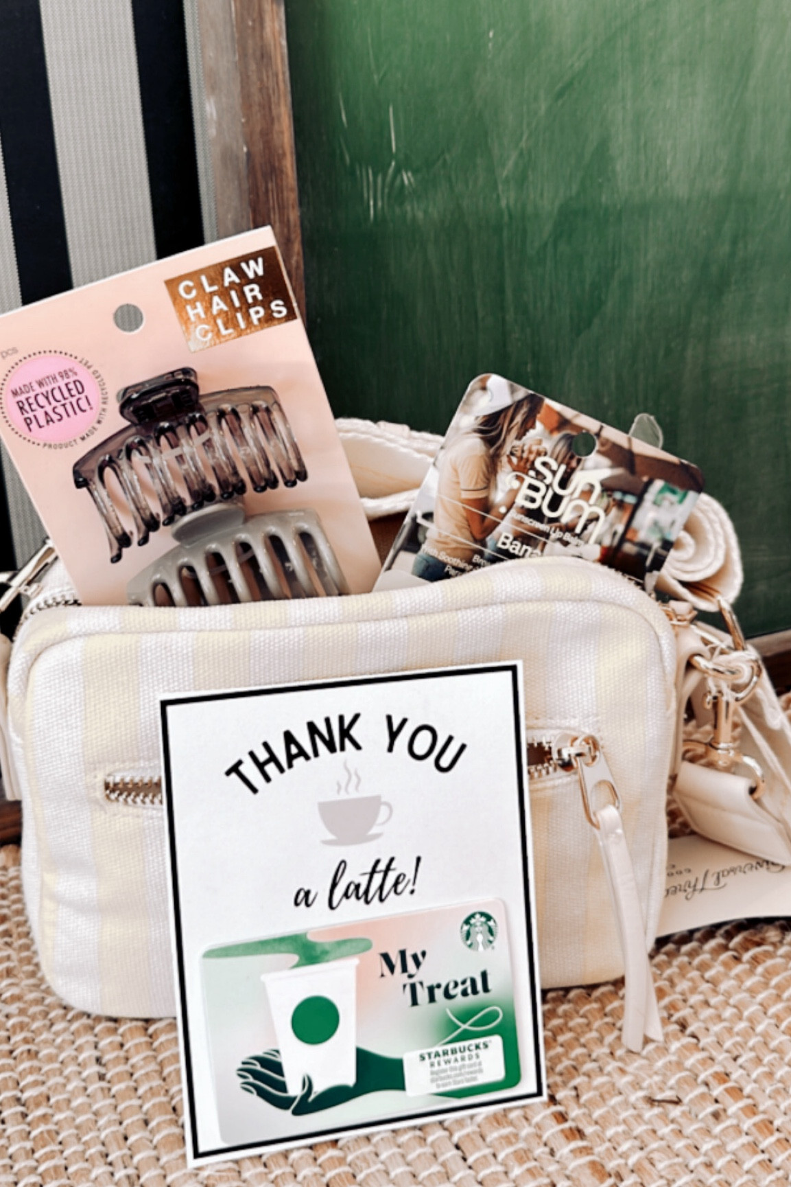 Thank you A Latte! This little thank you gift is so fun for spring & summer! I absolutely love this stripe purse & it was so fun to fill. Happy Gifting! 

#LTKSeasonal #LTKGiftGuide