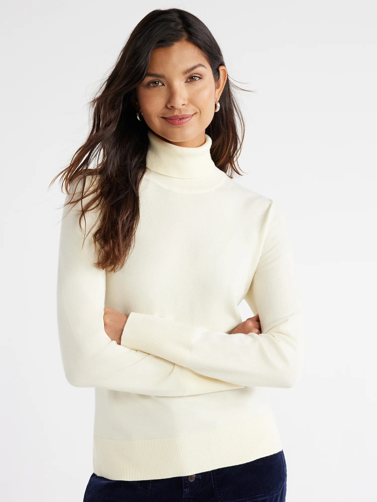 Free Assembly Women’s Turtleneck Sweater, Midweight, Sizes XS-XXXL | Walmart (US)