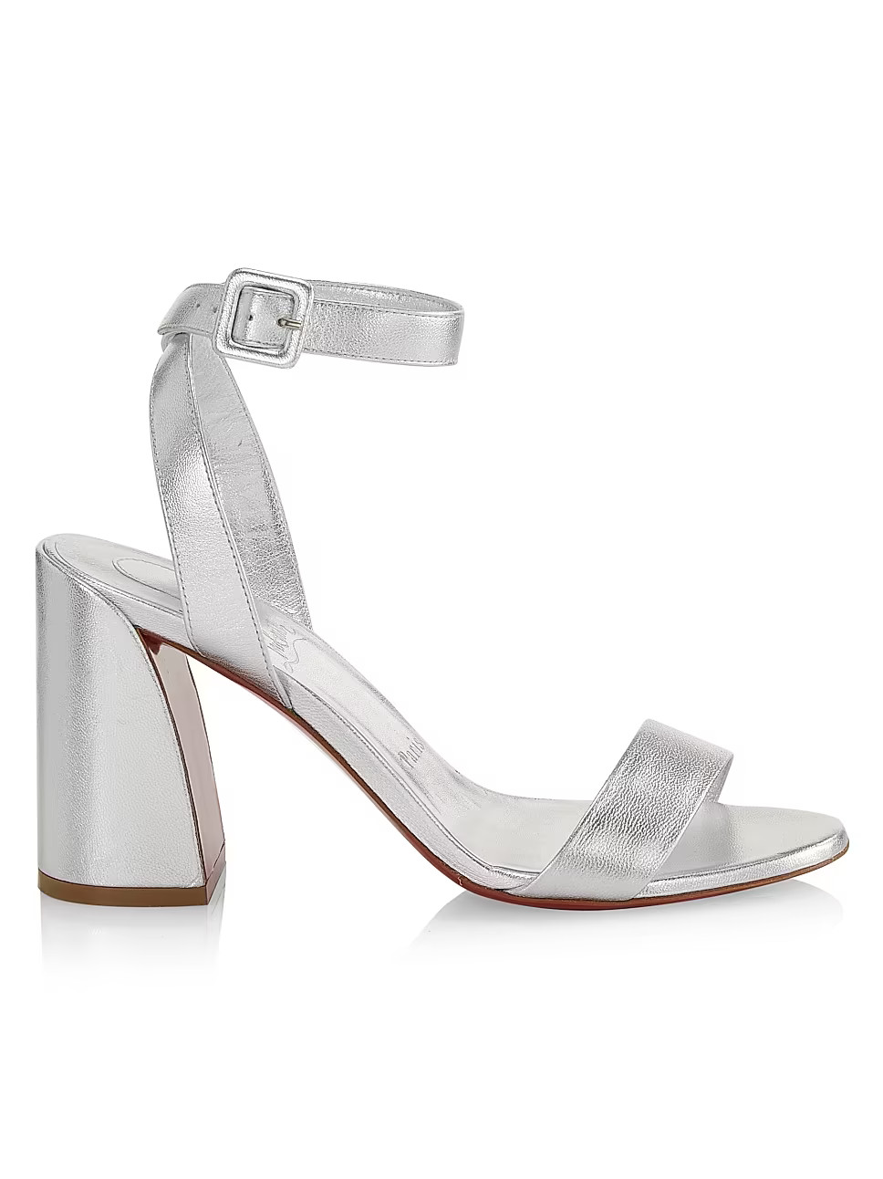 Miss Sabina 85 Metallic Leather Ankle Strap Sandals | Saks Fifth Avenue
