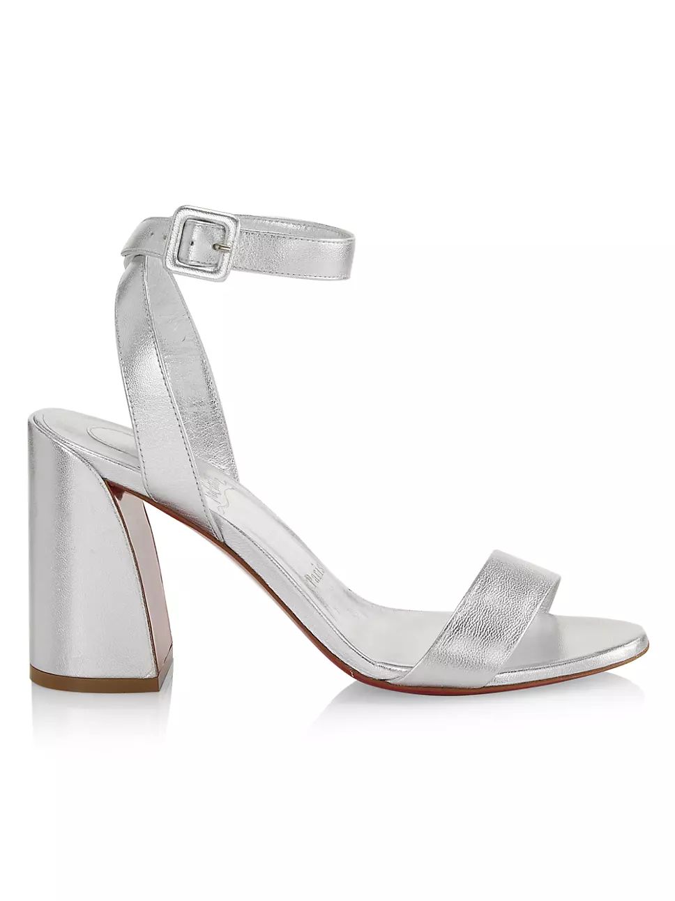 Miss Sabina 85 Metallic Leather Ankle Strap Sandals | Saks Fifth Avenue