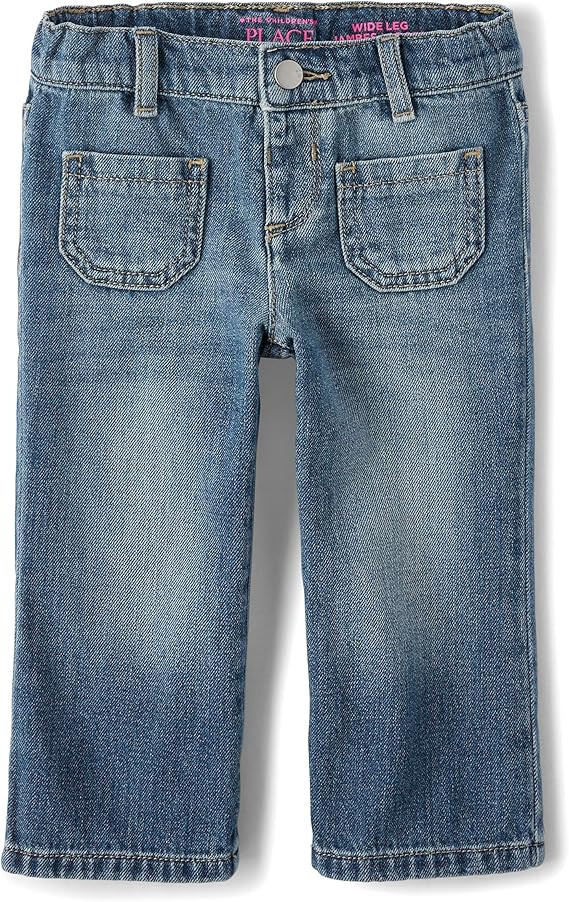 The Children's Place Baby Girls' and Toddler Wide Leg Jeans | Amazon (US)