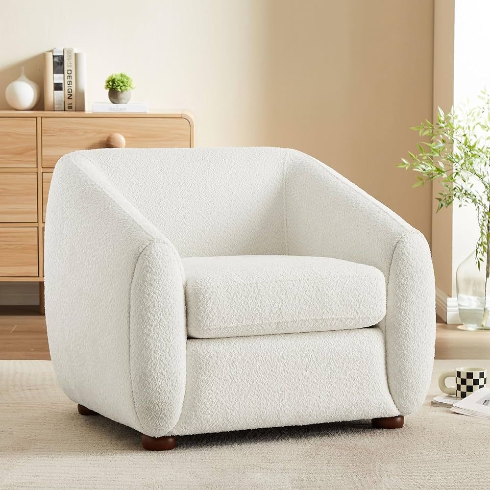 Living Room Chairs, Soft Padded Armchair, Accent Club Chair, Furry Sherpa Elegant and Cozy Chair,... | Amazon (US)