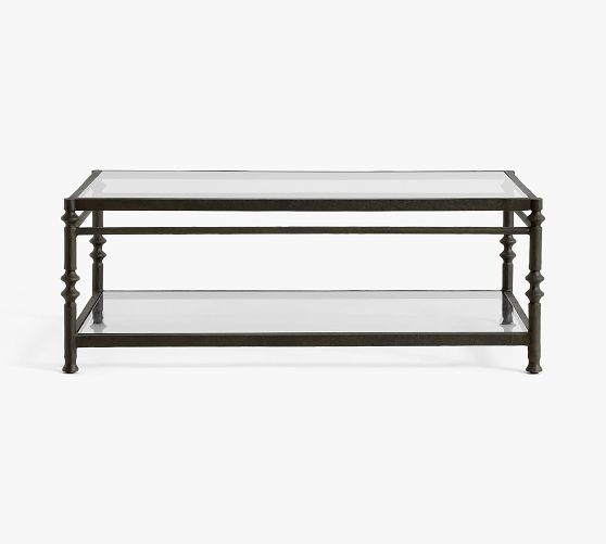 Estelle Rectangular Glass Coffee Table (49") | Pottery Barn (US)