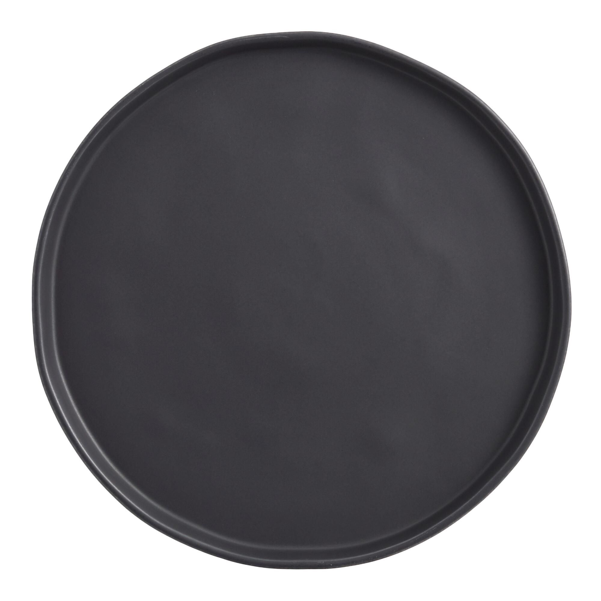 Black Organic Rimmed Dinner Plates, Set of 6 by World Market | World Market