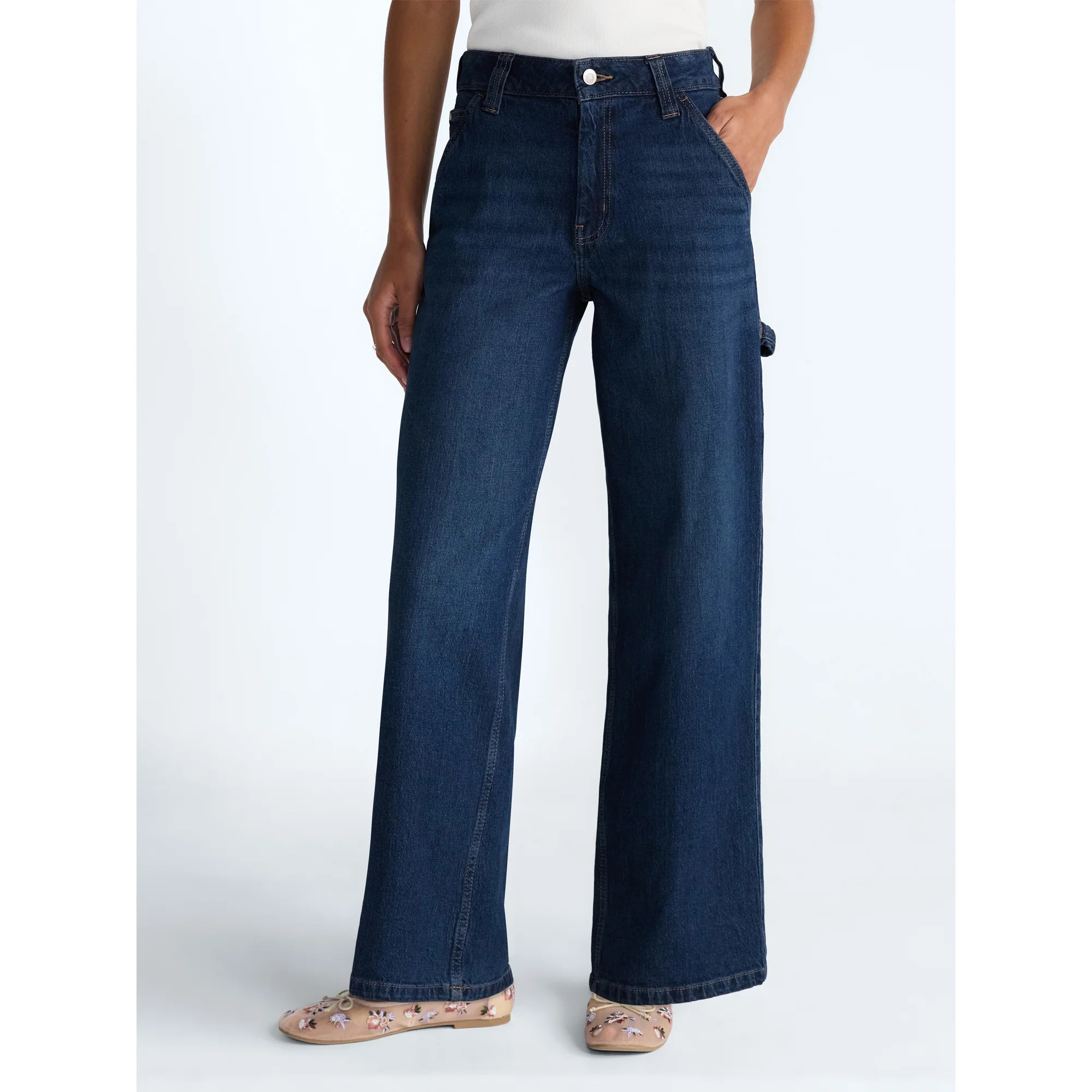 Scoop Women’s and Women’s Plus Relaxed Fit Jeans, 30'' Inseam, Sizes 0-26W - Walmart.com | Walmart (US)