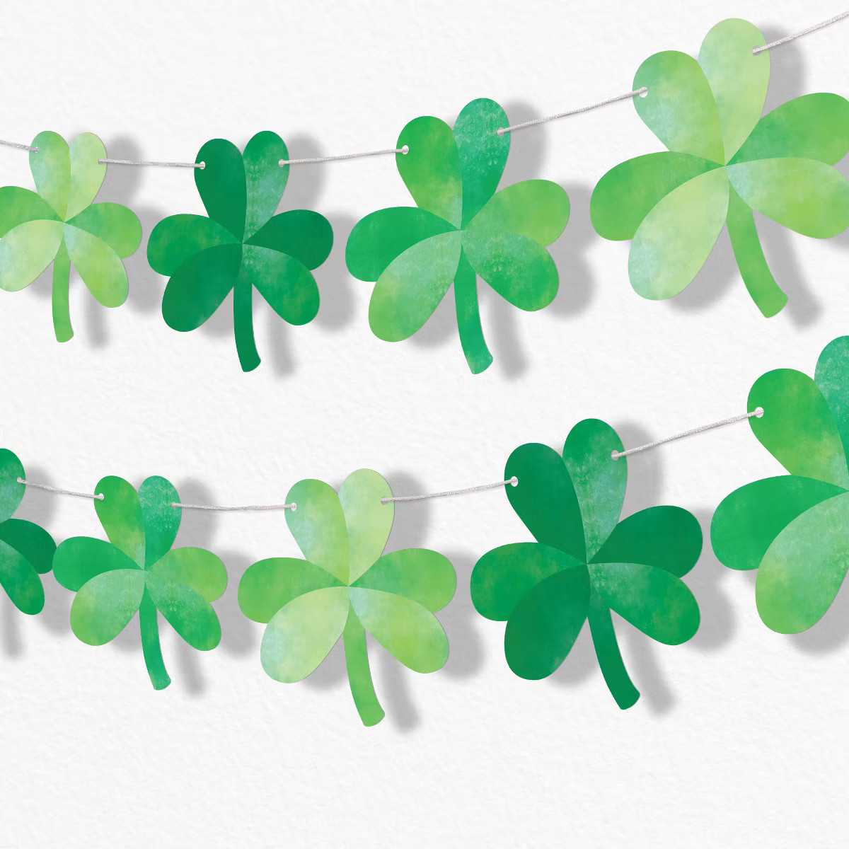 Big Dot of Happiness Shamrock Garland Banner, St. Patrick's Day Decorations, Green Clover Paddy's... | Target