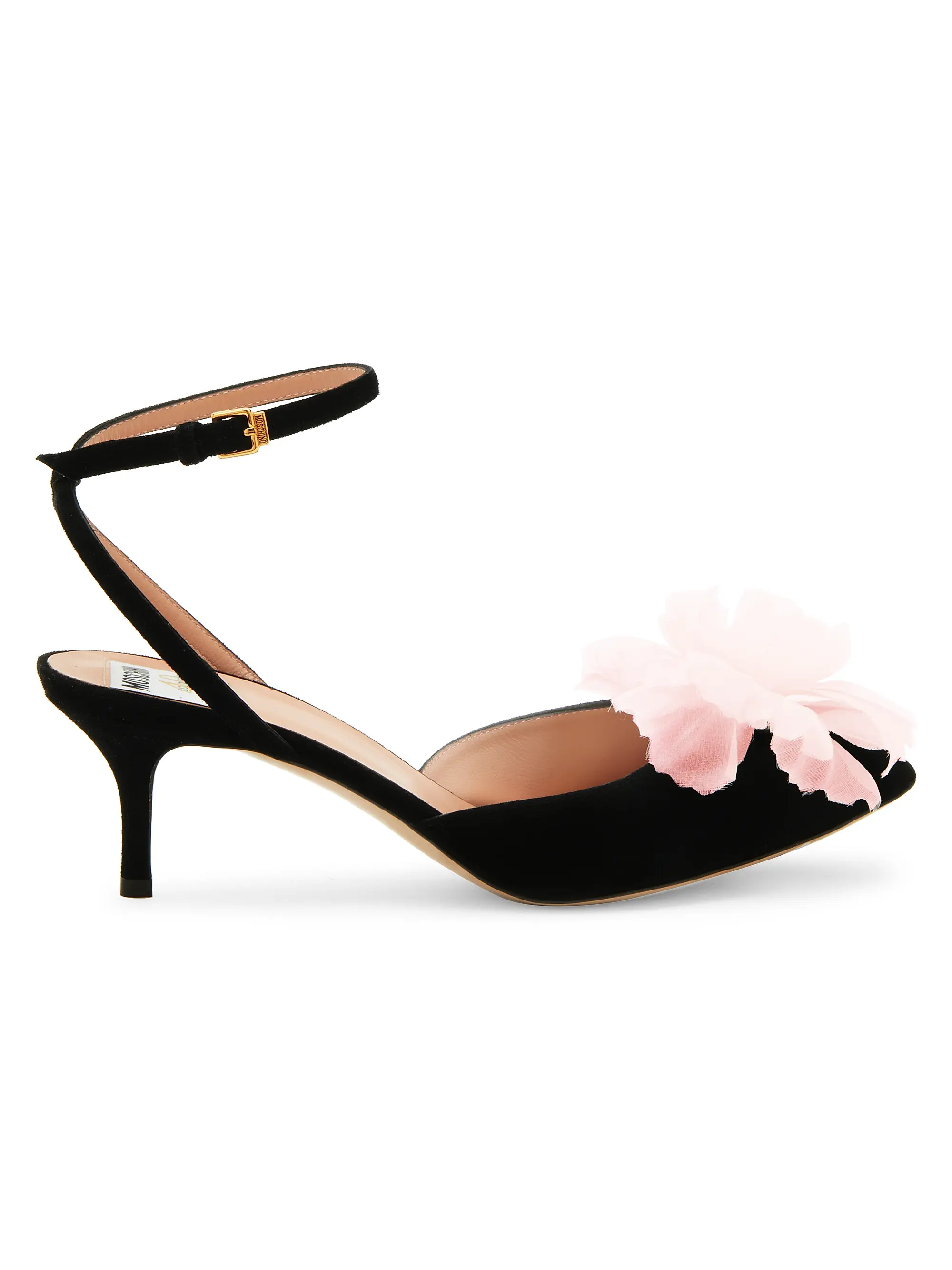 Cloud 50MM Suede Floral-Embellished Ankle-Strap Pumps | Saks Fifth Avenue