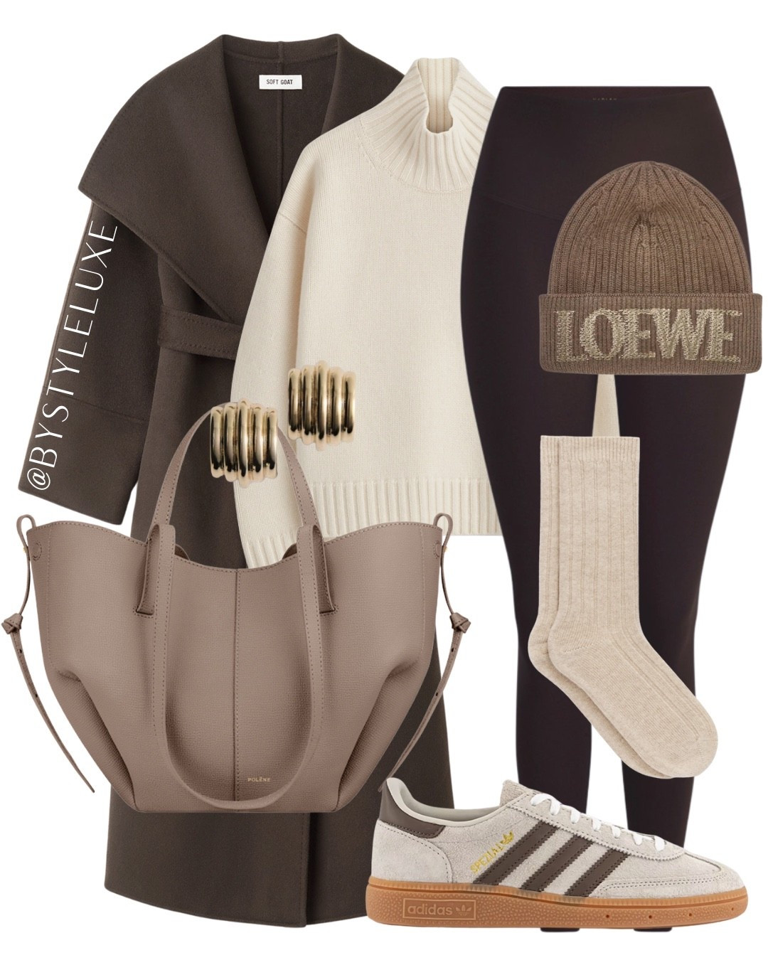 ADIDAS TRAINER - Styling an everyday winter outfit with these beige suede Spezials

#leggings #coat #winteroutfit 

#LTKshoes #LTKwinter #LTKeurope