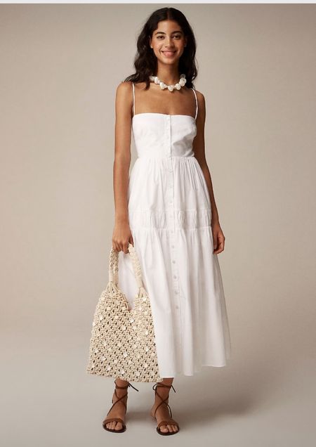 Perfect white dress, summer dress, woven bag 

#LTKOver40 #LTKU #LTKSeasonal