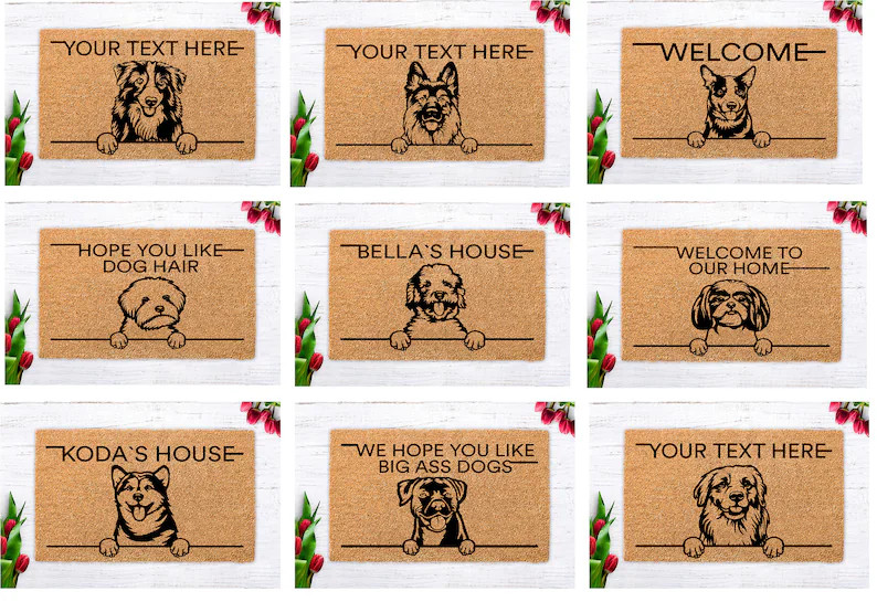 Dog Gifts Personalized Dog Gift Welcome Mat Dog Dog - Etsy | Etsy (US)