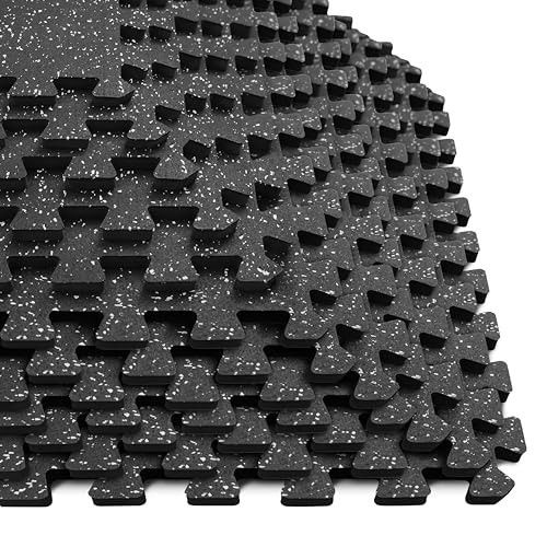 Yes4All Rubber Gym Flooring for Home Gym, 0.56" Thick Gym Flooring Tiles, EVA Foam Mats with Rubber Top, Protective Flooring Mat | Amazon (US)