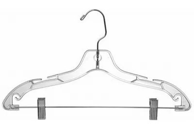 Black Plastic Suit Hanger with Clips for Skirt/Pants | Wayfair North America