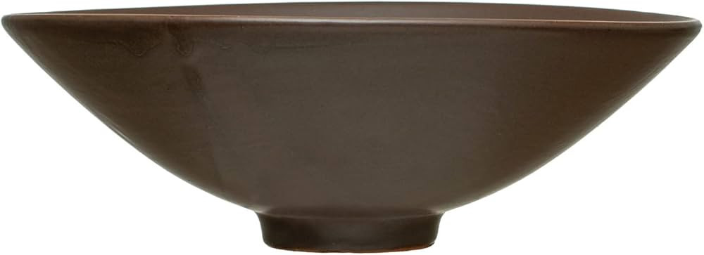 Creative Co-Op Stoneware Reactive Glaze Bowl, Matte Brown | Amazon (US)