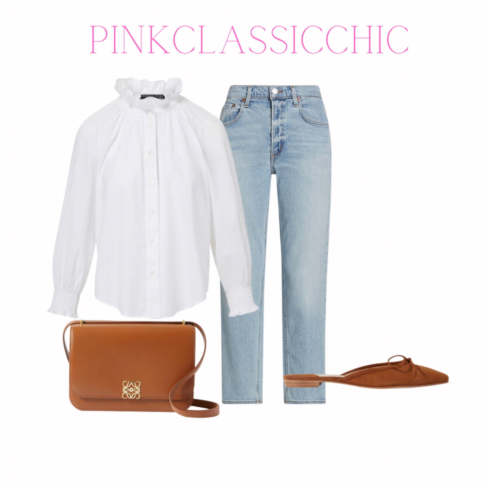 White blouse, jeans, work looks, work outfits, casual outfit, casual look, Manolo blahnik, flats, brown flats, brown bag 

#LTKstyletip #LTKworkwear #LTKSeasonal