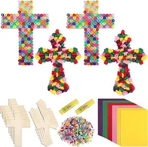 30 Sets Wood Cross Crafts for Kids DIY Easter Christian Bible Crafts Sunday School Vbs Supplies R... | Amazon (US)