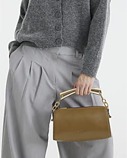 Brown Metal Handle Cross Body Bag | River Island UK & IE