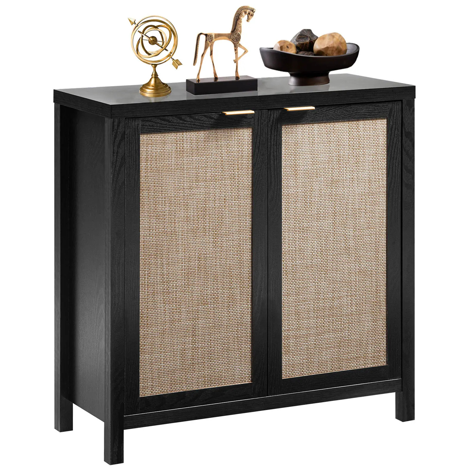 SICOTAS Rattan Sideboard Buffet Accent Storage Cabinet with 2 Doors - N/A | Bed Bath & Beyond