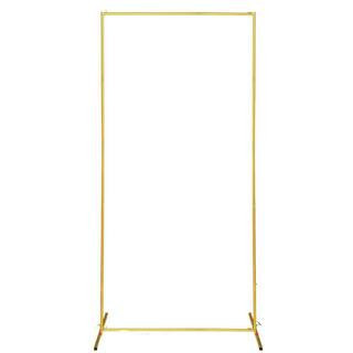 Metal Wedding Arch Arbor Backdrop Stand 6.6 x 3.3ft. Gold Square Frame for Party, Ceremony Decoration Easy Assembly | The Home Depot
