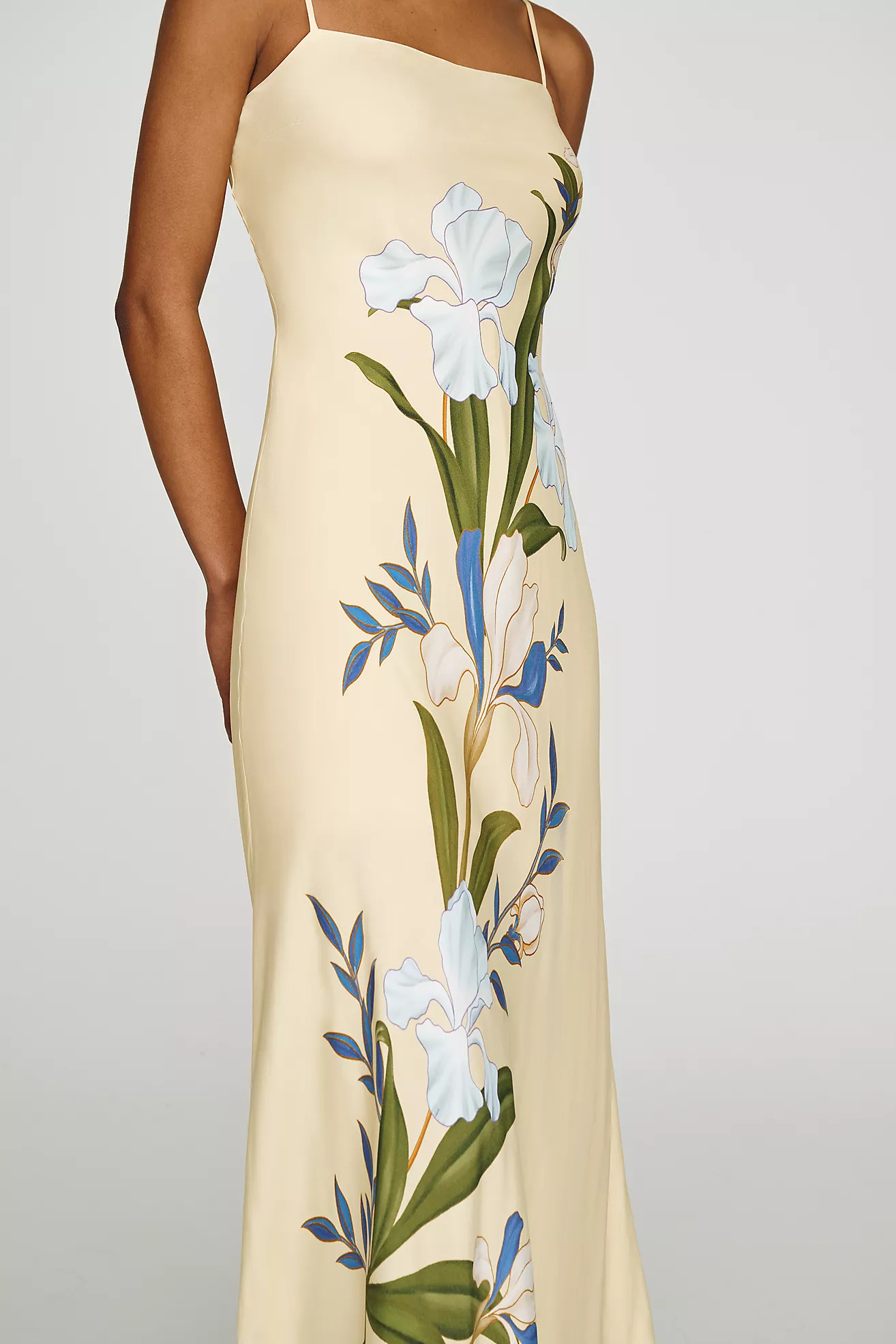 Farm Rio x Anthropologie Sleeveless Cowl-Neck Slip Midi Dress | Anthropologie (US)