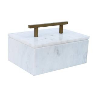 7.1 in. White Decorative Box | The Home Depot