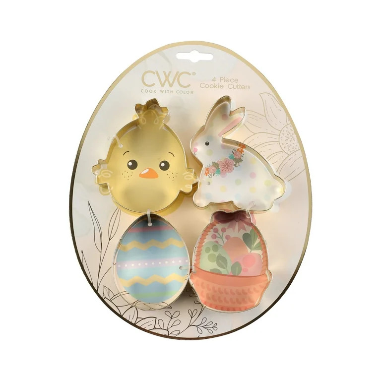 COOK WITH COLOR 4 PIECE COOKIE CUTTER SET - Walmart.com | Walmart (US)