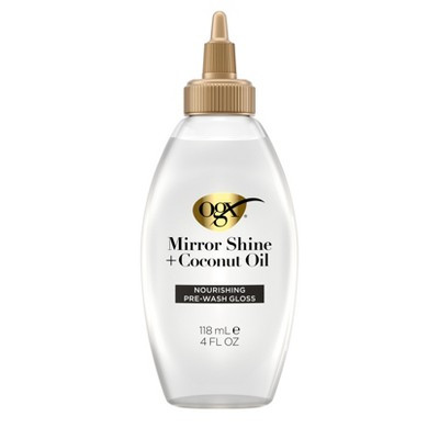 OGX Mirror Shine + Coconut Oil Nourishing Pre-Wash Hair Gloss - 4 fl oz: Liquid, Damage Repair, All Hair Types | Target
